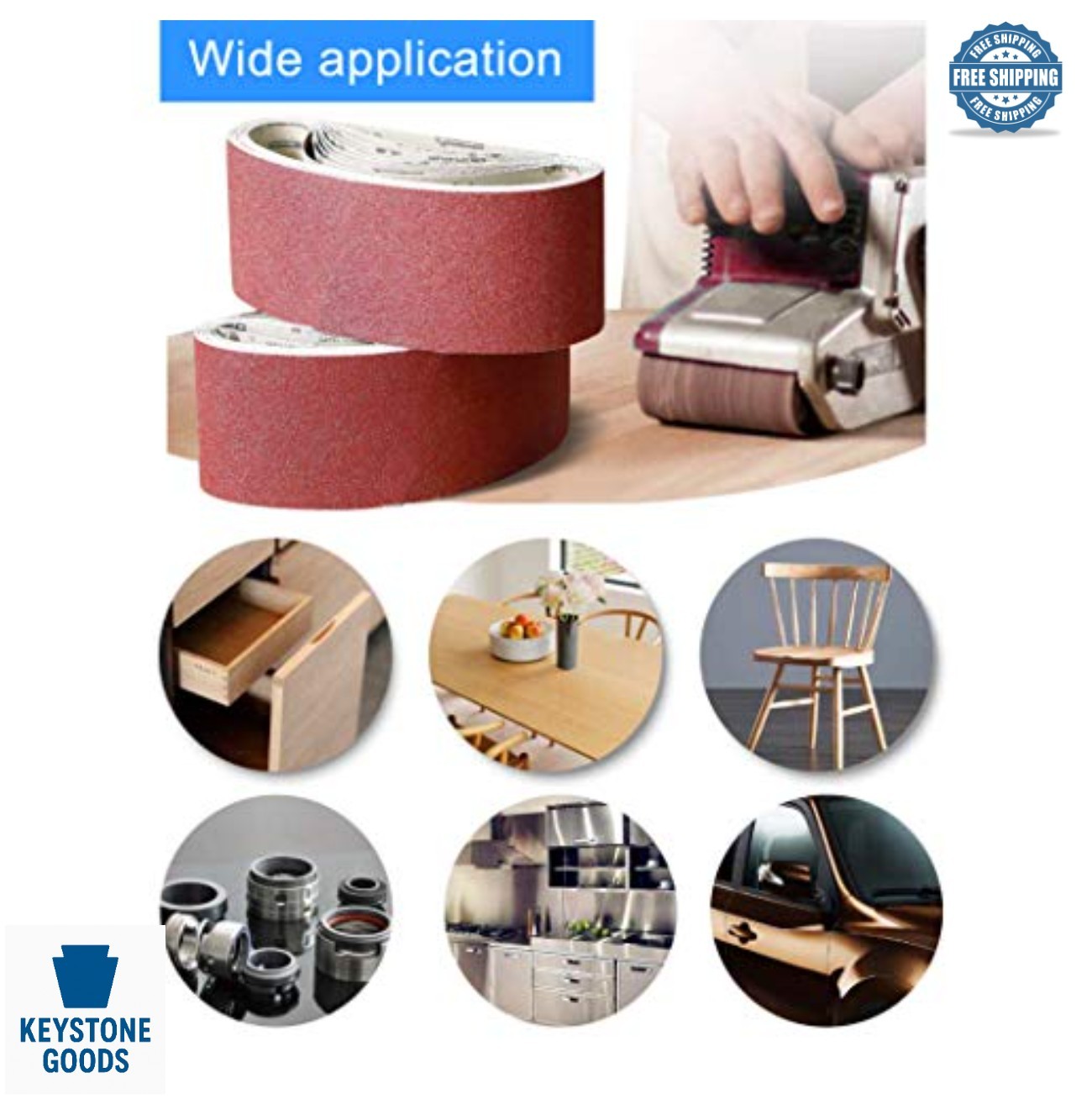 24 Pcs 3×21 Sanding Belts 40 60 80 Grit Aluminum Oxide for Belt Sander Wood
