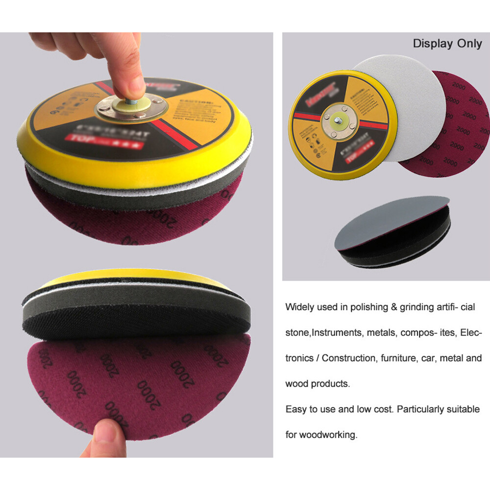 6inch Hook Loop Sanding Discs Wet Dry Sandpaper 600 800 1000 1500 2000 3000 Grit