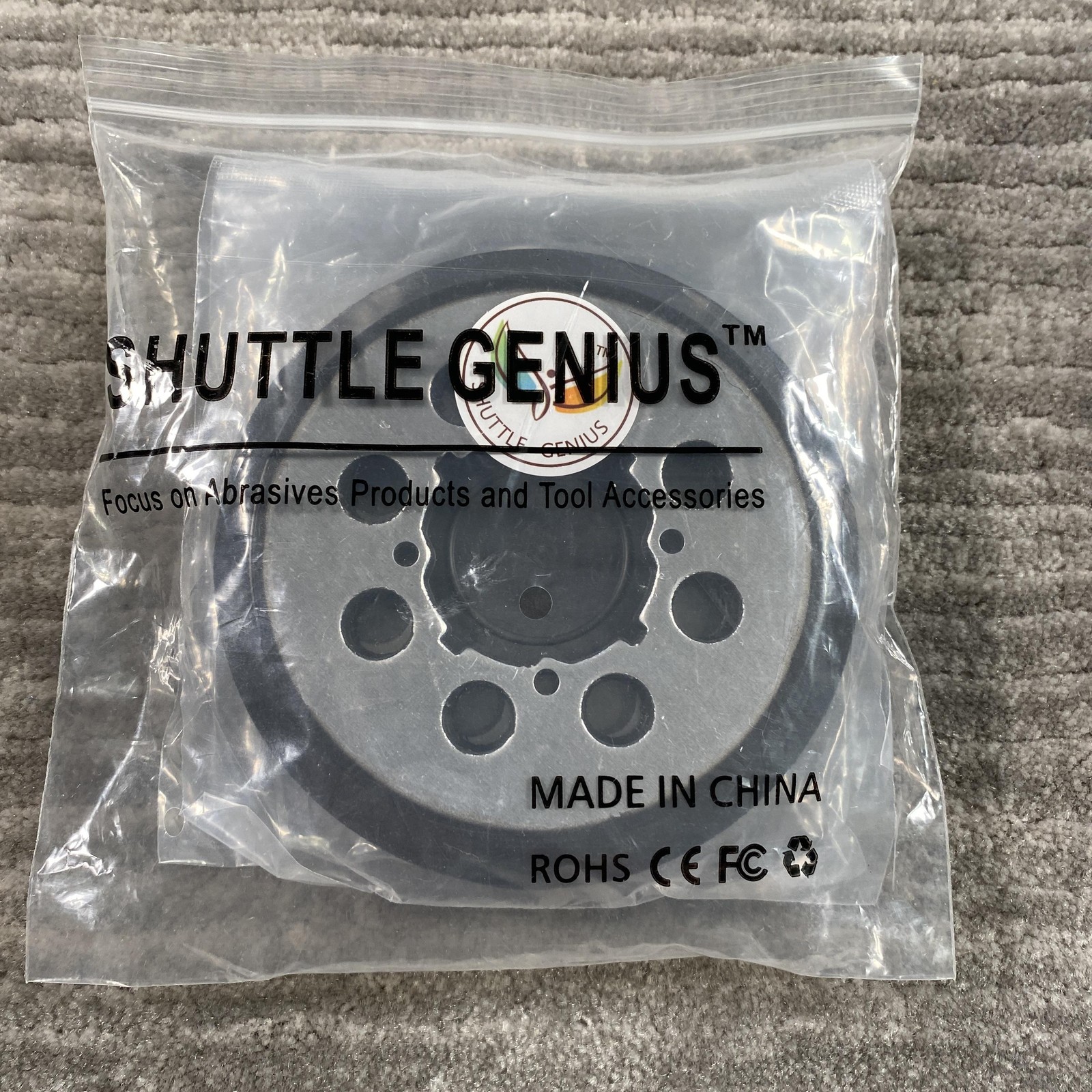 Shuttle Genius Orbital Sander Backing Pads Set Of 3 Black Metal Grinding New