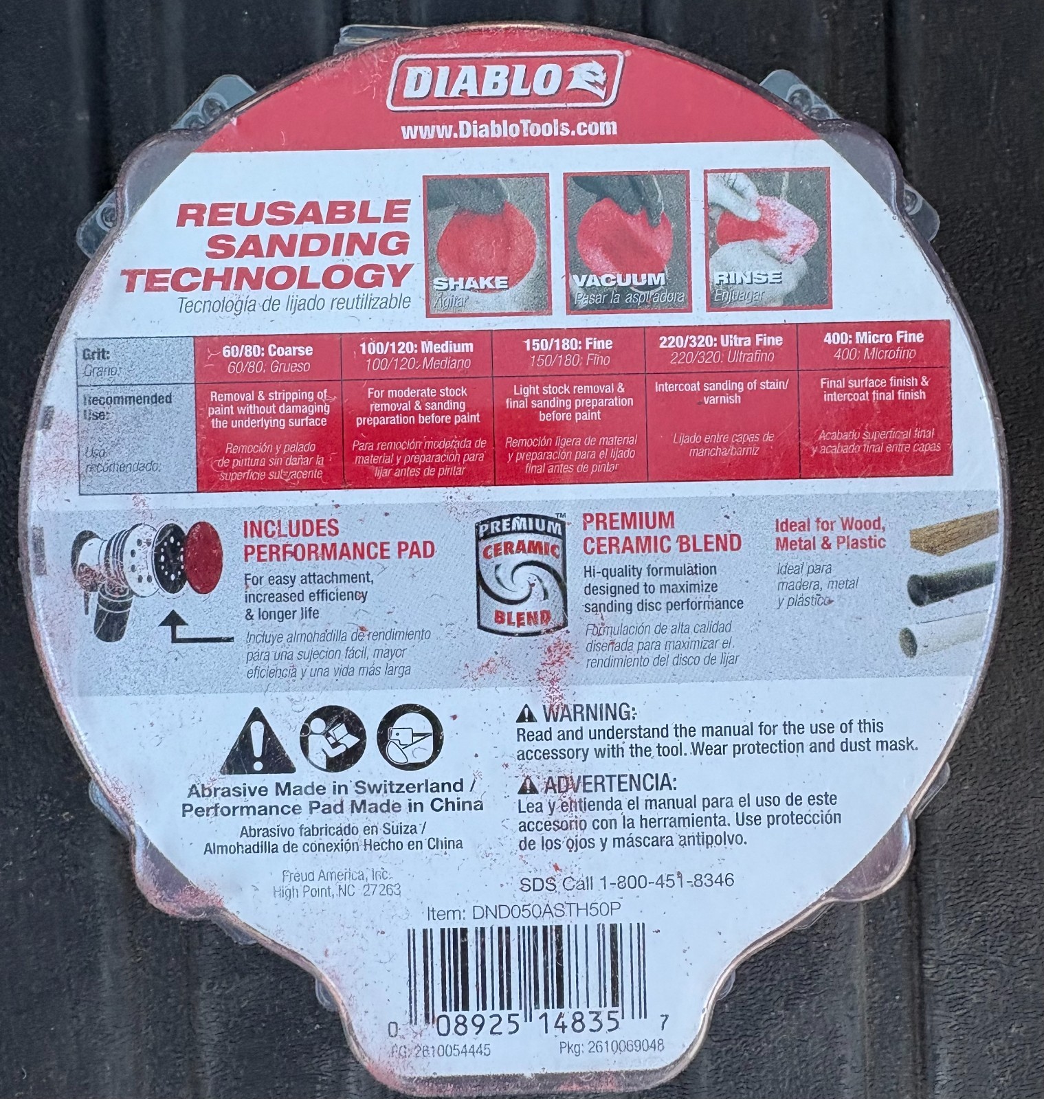 LOT of 10 – Diablo SandNet 5 in Coated Assorted Disc – 50 Pack (DND050ASTH50P)