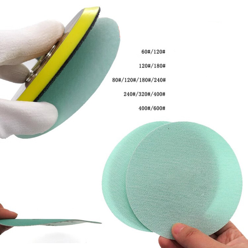 125mm 5inch Wet & Dry Sanding Discs Sandpaper Film Pads Hook & Loop 60-2000 Grit
