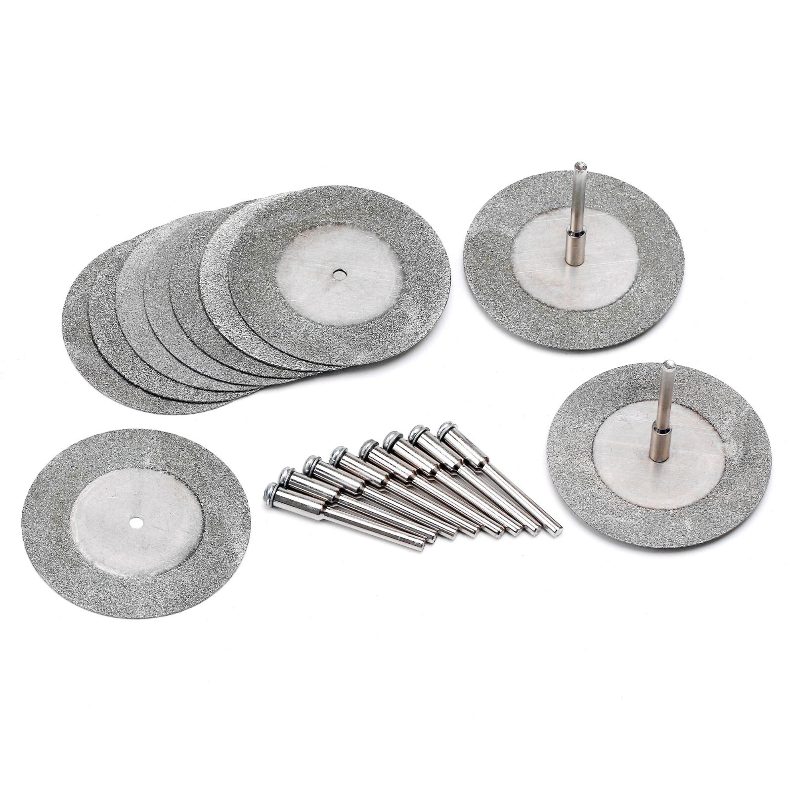 10Pcs 50mm 2″ inch Diamond Rotary Saw Blades Grinding Cut-off Disc Shank 1/8″
