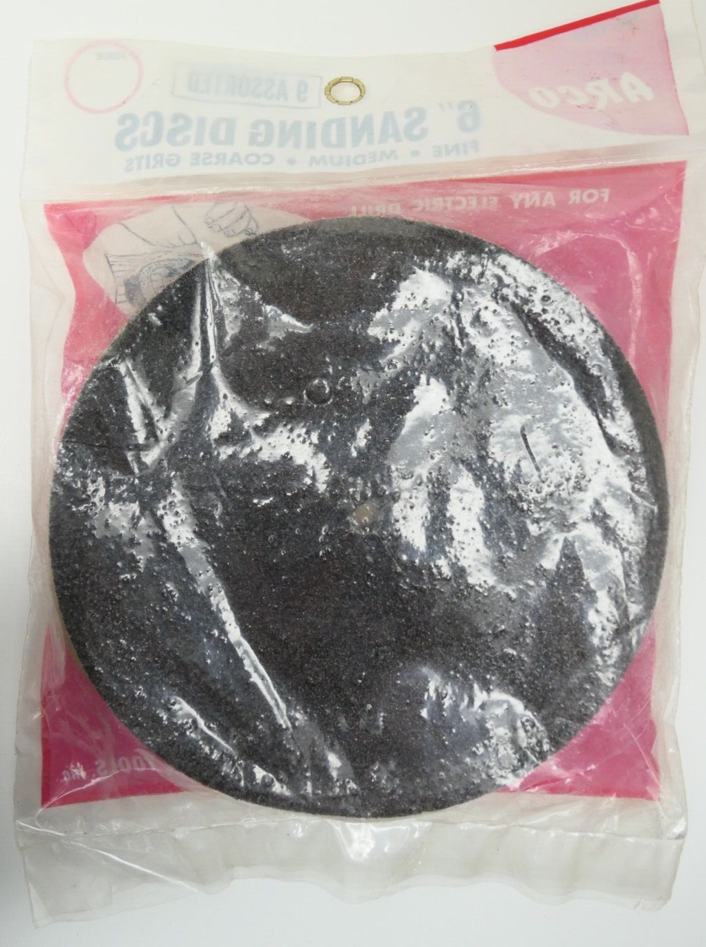 VTG Arco 6″ Sanding Discs No.1513 9Pk Assorted Grit Use w Any Electric Drill NOS