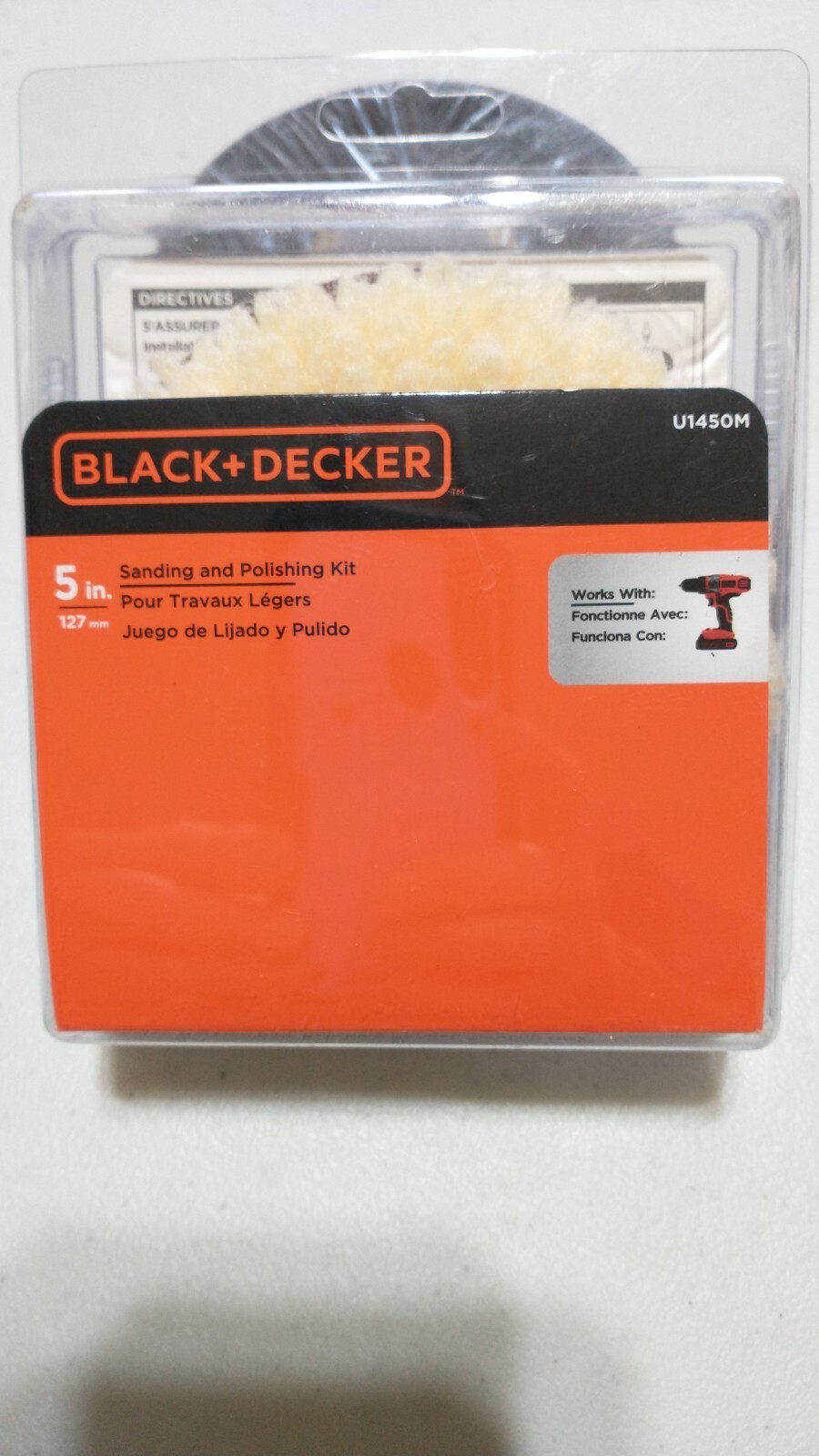 BLACK & DECKER 5″/127MM DRILL SANDING AND POLISHING KIT