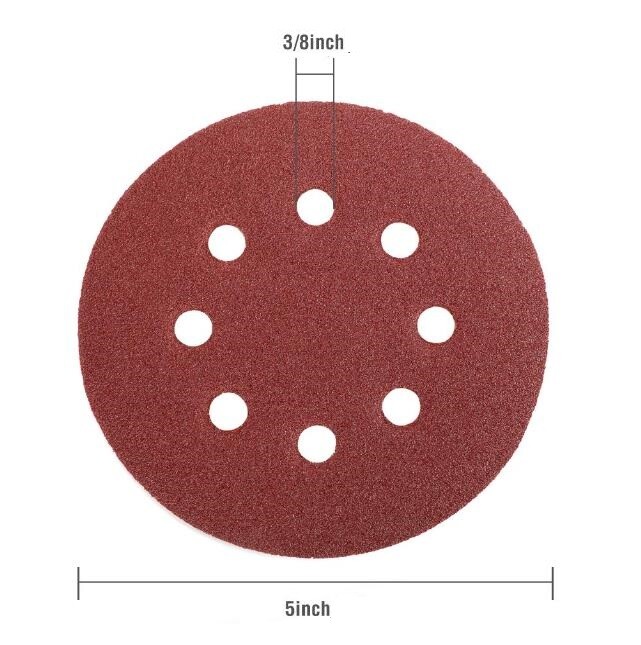 5 inch Sanding Discs 40-2000 Grit for Sander 8-Holes Hook Loop Sandpaper