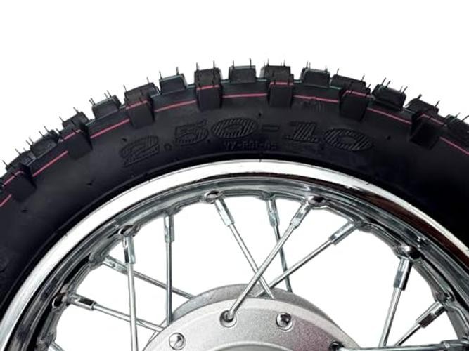 2.5-10 Inch Front Wheel Tire with 1.4 x 10 Inch Rim, Drum Brake and 12mm
