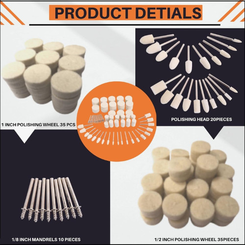 100PCS Polishing Buffing Wheel for Dremel Polishing Kit, Polishing Wheel for Dre