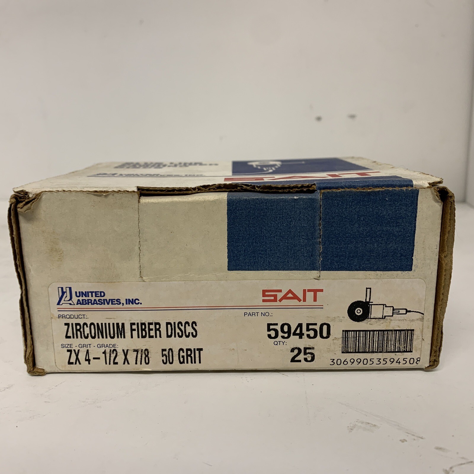 Sait 59450 (25pk) 4-1/2″ x 7/8″ 50 Grit Zirconium Fiber Disc