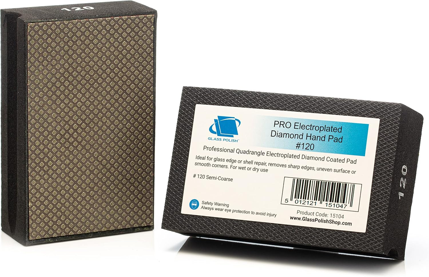 PRO Diamond Hand Pad Set – 2 Grit 60 & 2 Grit 120 Foam Sanding Blocks