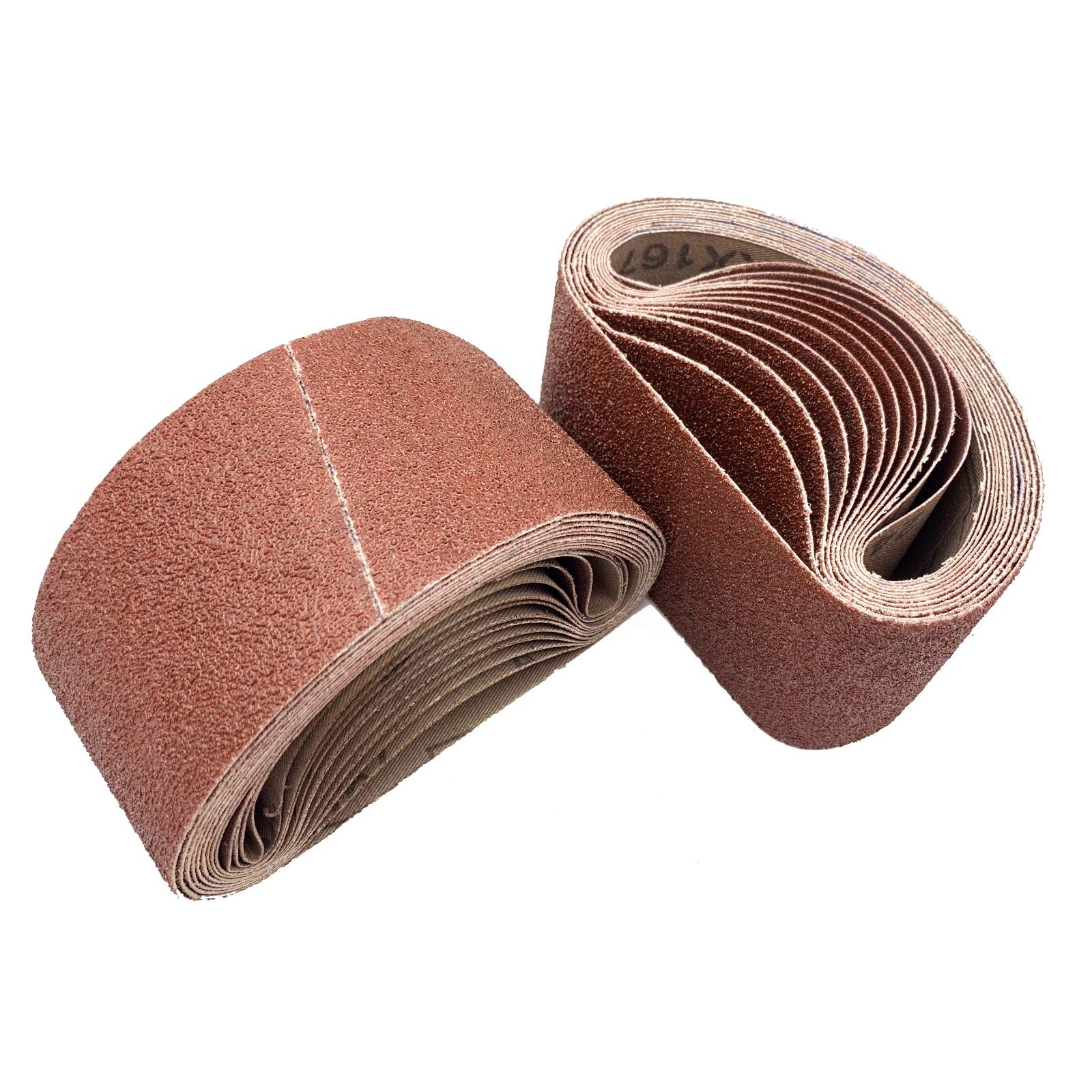 24 Pcs Aluminum Oxide Sanding Belts 40 60 80 Grit for Belt Sander 2.5×16 Inch