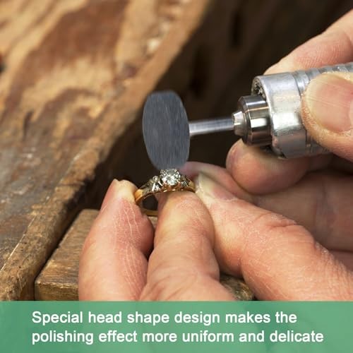 -Pack Abrasive Mounted Stone Grinding Bits, 1/4 in(6mm) Shank Aluminum 40mm 3