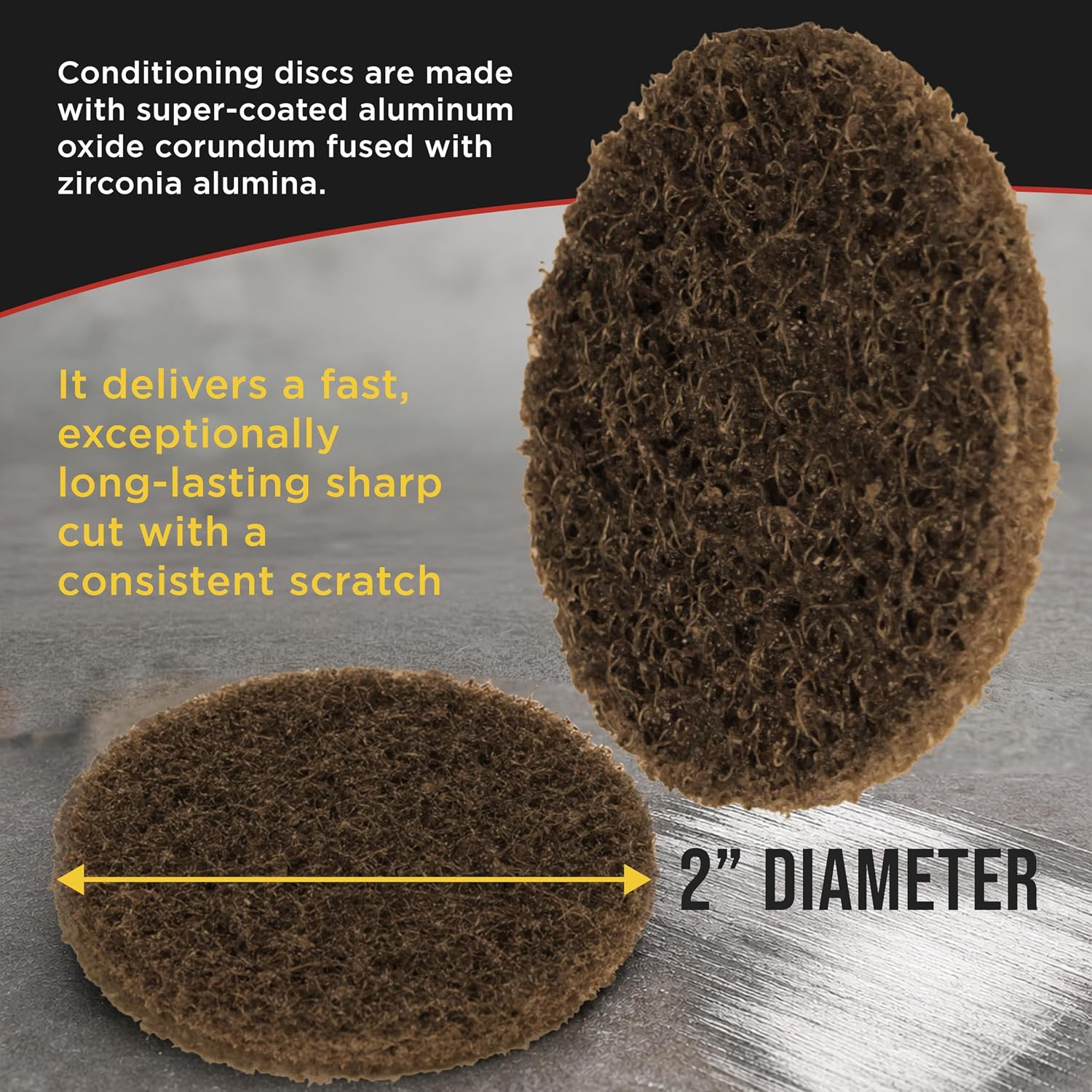 2″ Brown Coarse Surface Conditioning Discs (25 Pack) for Rust & Paint Removal