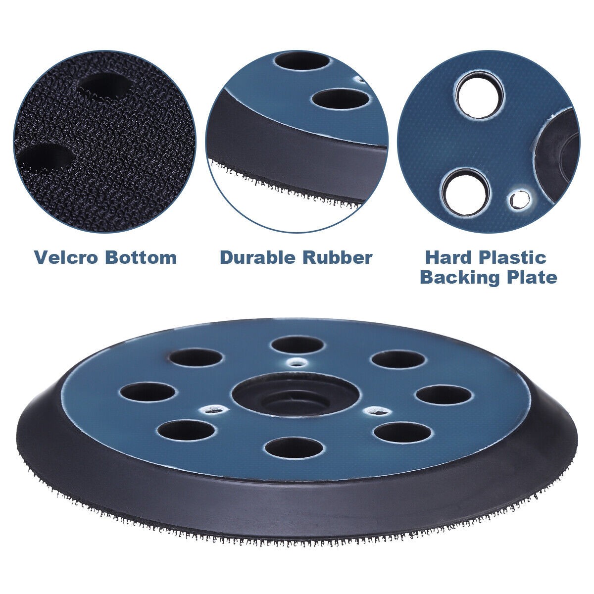 For Dewalt, Makita, Porter Cable 5 inch Orbital Sander Replacement Pad Hook Loop