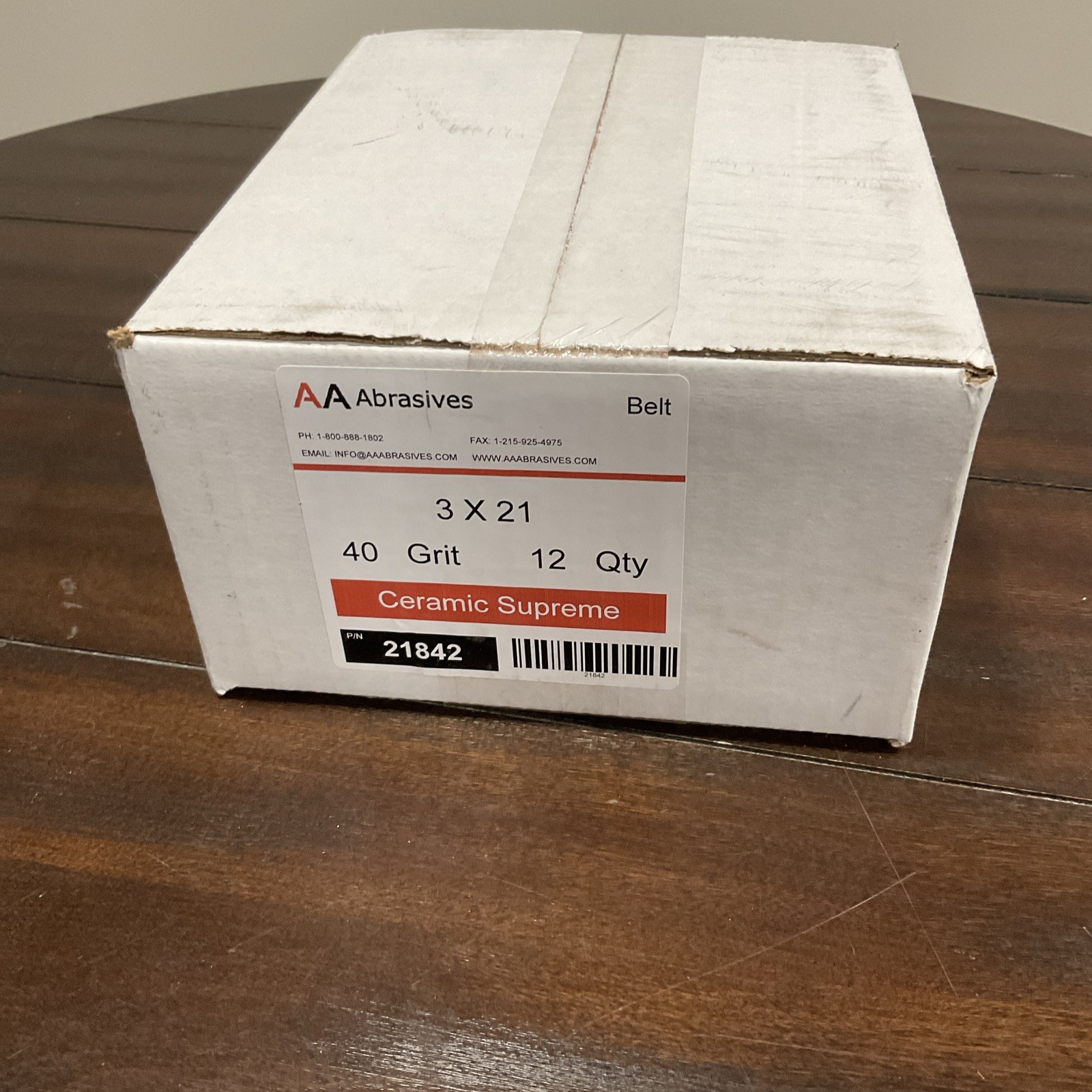 AA Abrasives Ceramic Sanding Belts 3” x 21 Metal and Wood 40