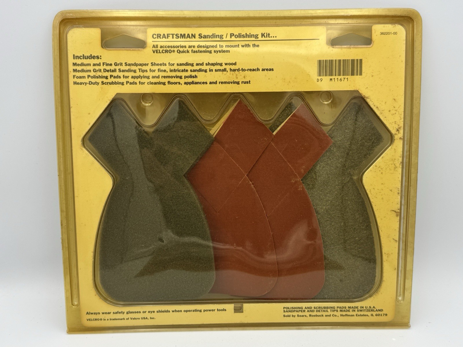 Set Of 2 NOS Sears Craftsman Sanding Polishing Kit For Craftsman Mouse Sanders