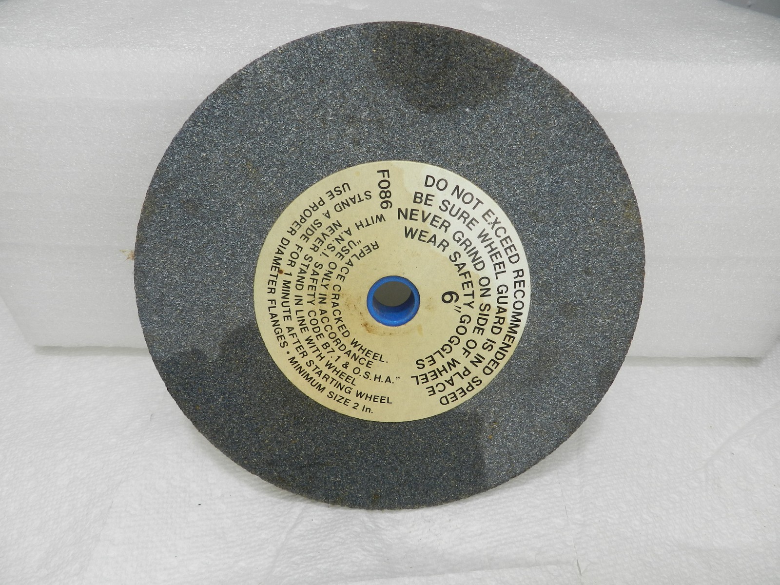 VTG SEARS Craftsman 6”x3/4″ Vitrified Grinding Wheel Aluminum Oxide Grit 60 N36J