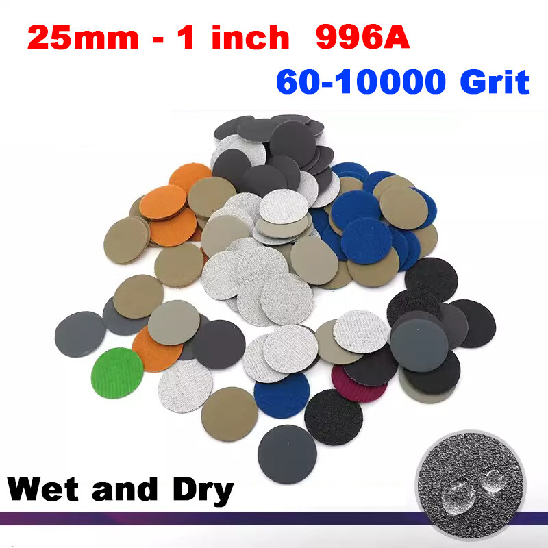 25-75mm Wet and Dry Sanding Discs 1-7Inch Sandpaper Hook&Loop Pads Grit 60-10000