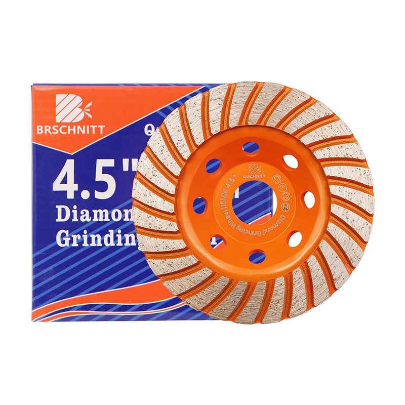 4.5” Diamond Grinding Cup Wheel Turbo Row Polishing Disc for Concrete Masonry