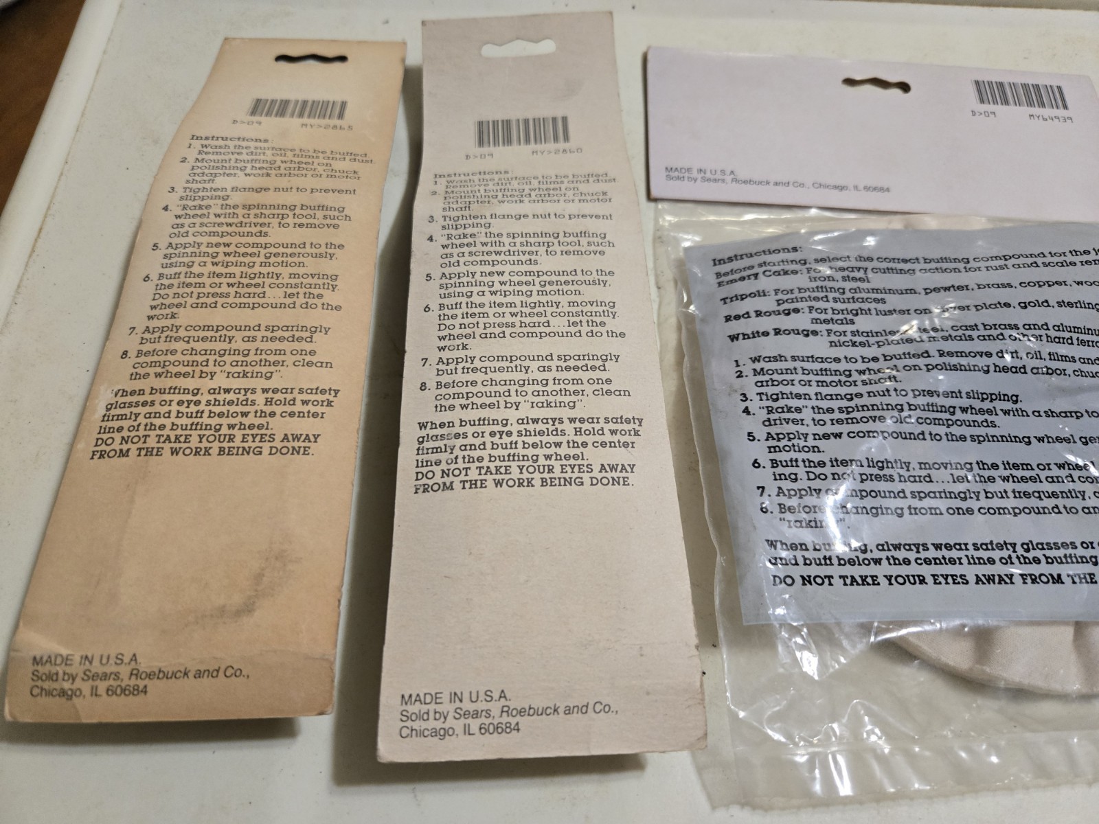 Sears Craftsman USA Nos Buffing Wheel & Compound