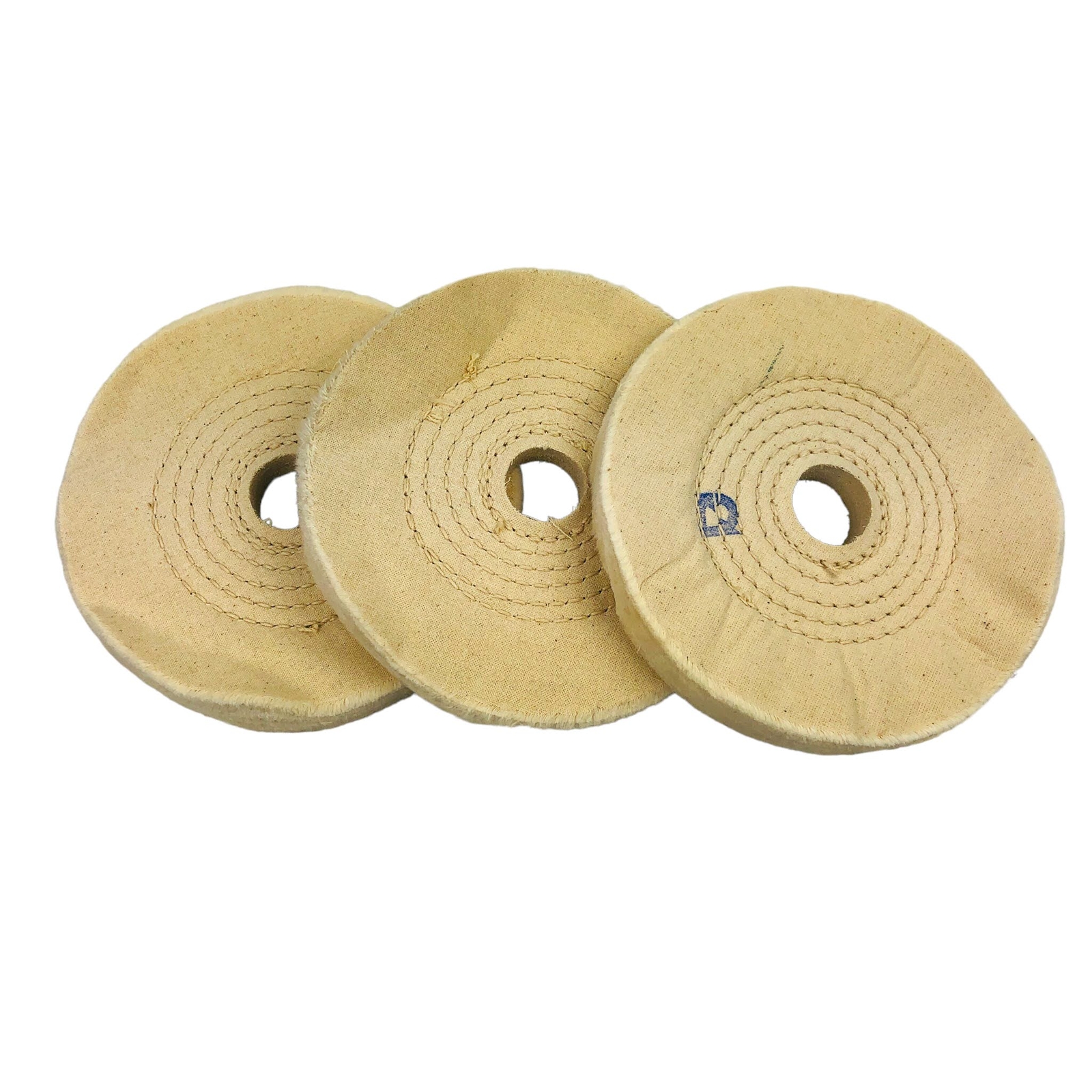 6 in Buffing Polishing Wheel Buffer Pad 3pk 1″ Arbor Cotton 50 Ply Spiral Sewn