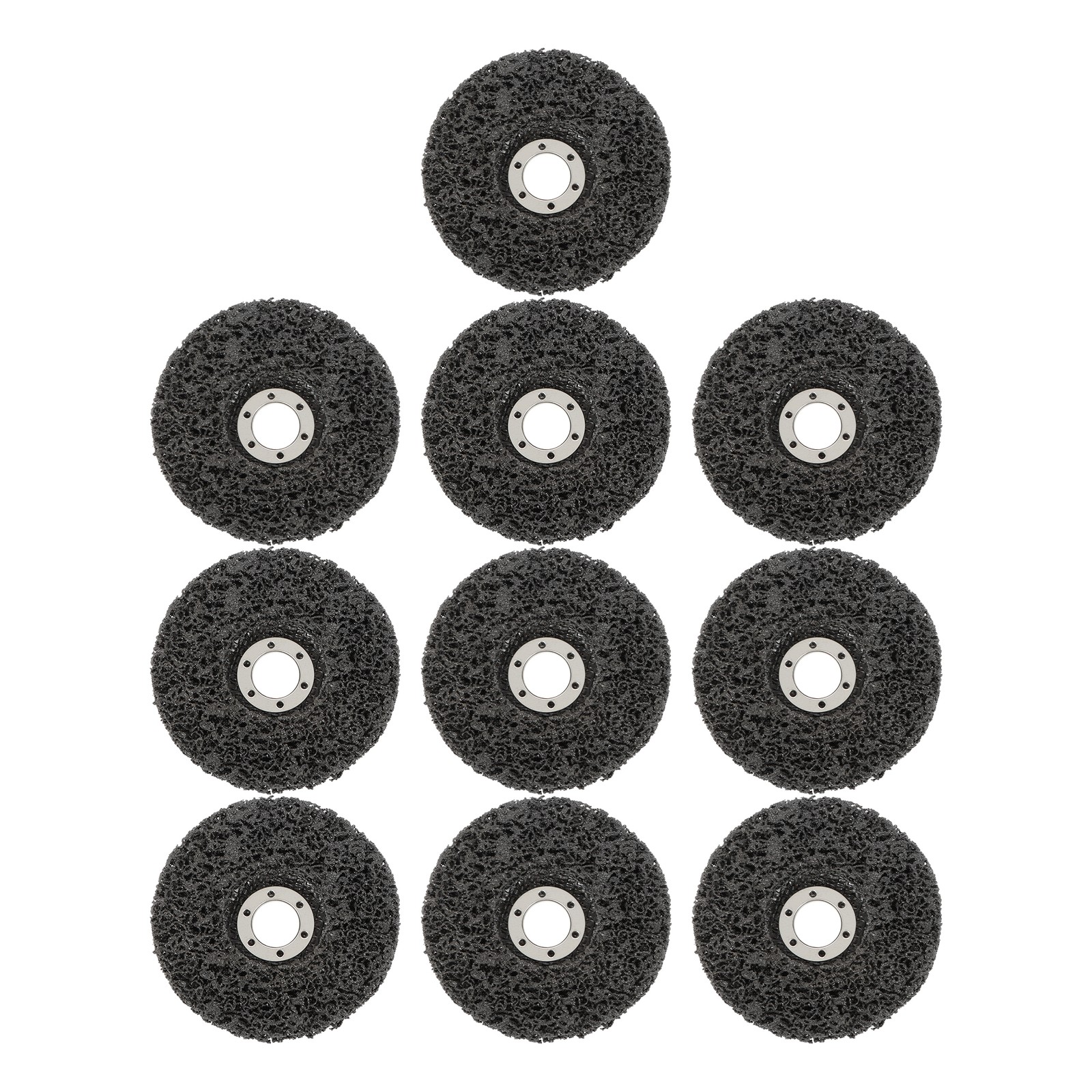 10 PCS 4-1/2″ x 7/8″ Black Diamond Grinding Discs Strip Discs for Angle Grinder