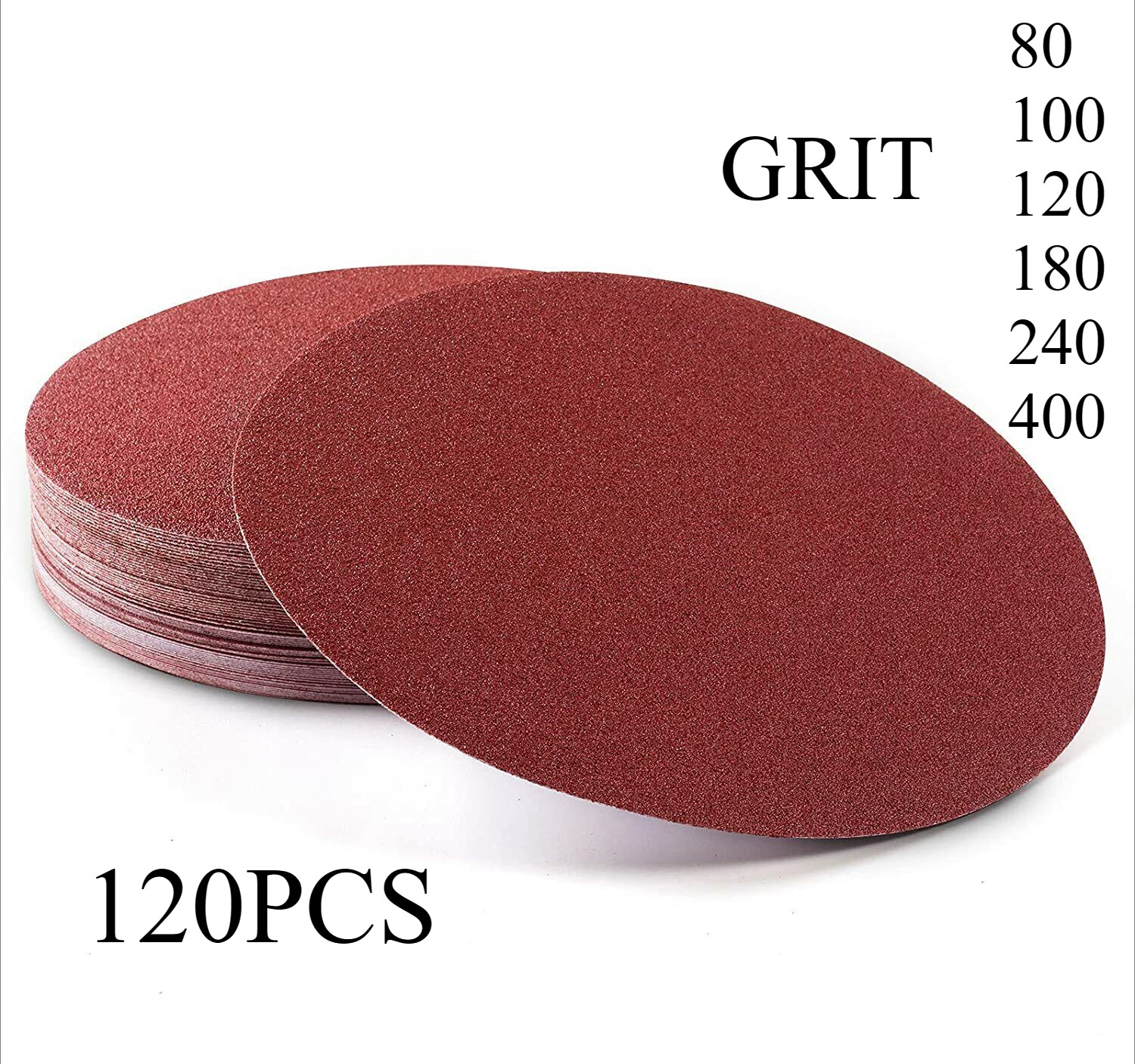 120x 12in PSA Sanding Disc Self Adhesive Back 80-400 Grit Sticky Sandpaper Disk