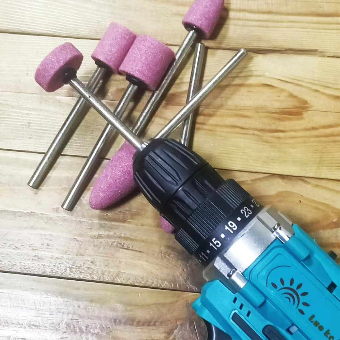 10 Pcs 85Mm Extra Long Shank Rotary Grinding Stones – 1/4” round Shank