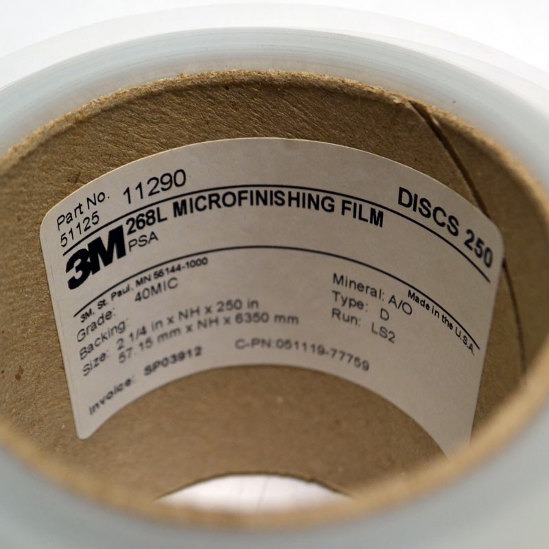 250 Abrasive Discs 3M 268L Microfinishing Film Disc PSA 40MIC Type D A/O 2-1/4″