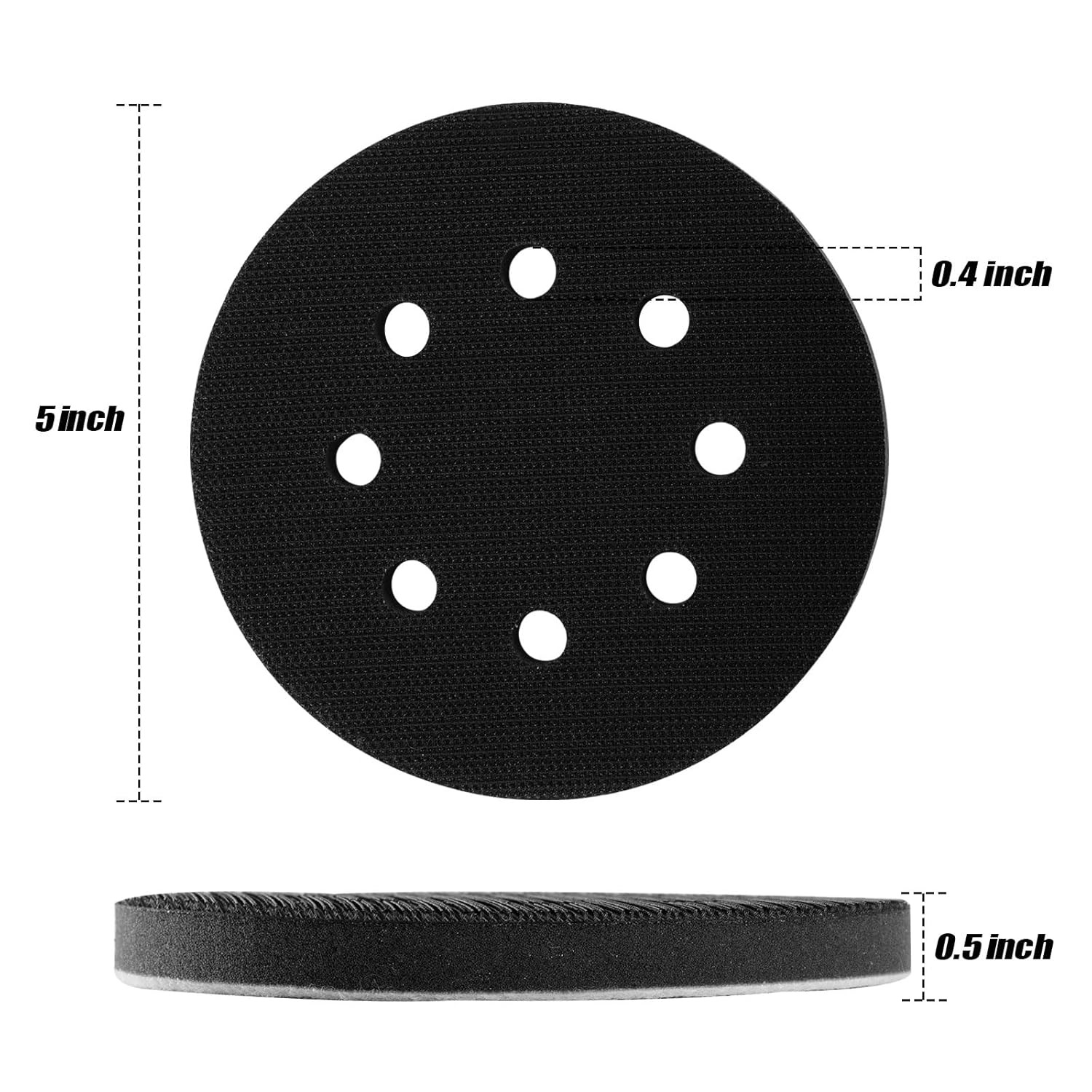 5 Inch 8 Holes Interface Pad, 5” Orbital Sander Foam Pad
