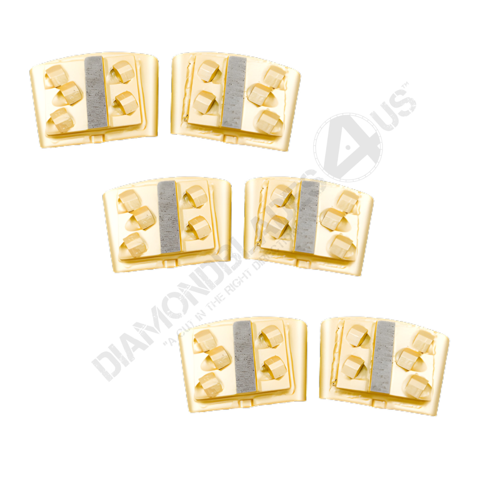 6 Pcs EZ Change for HTC Grinder PCD Metal Bond Thick Removal Clockwise