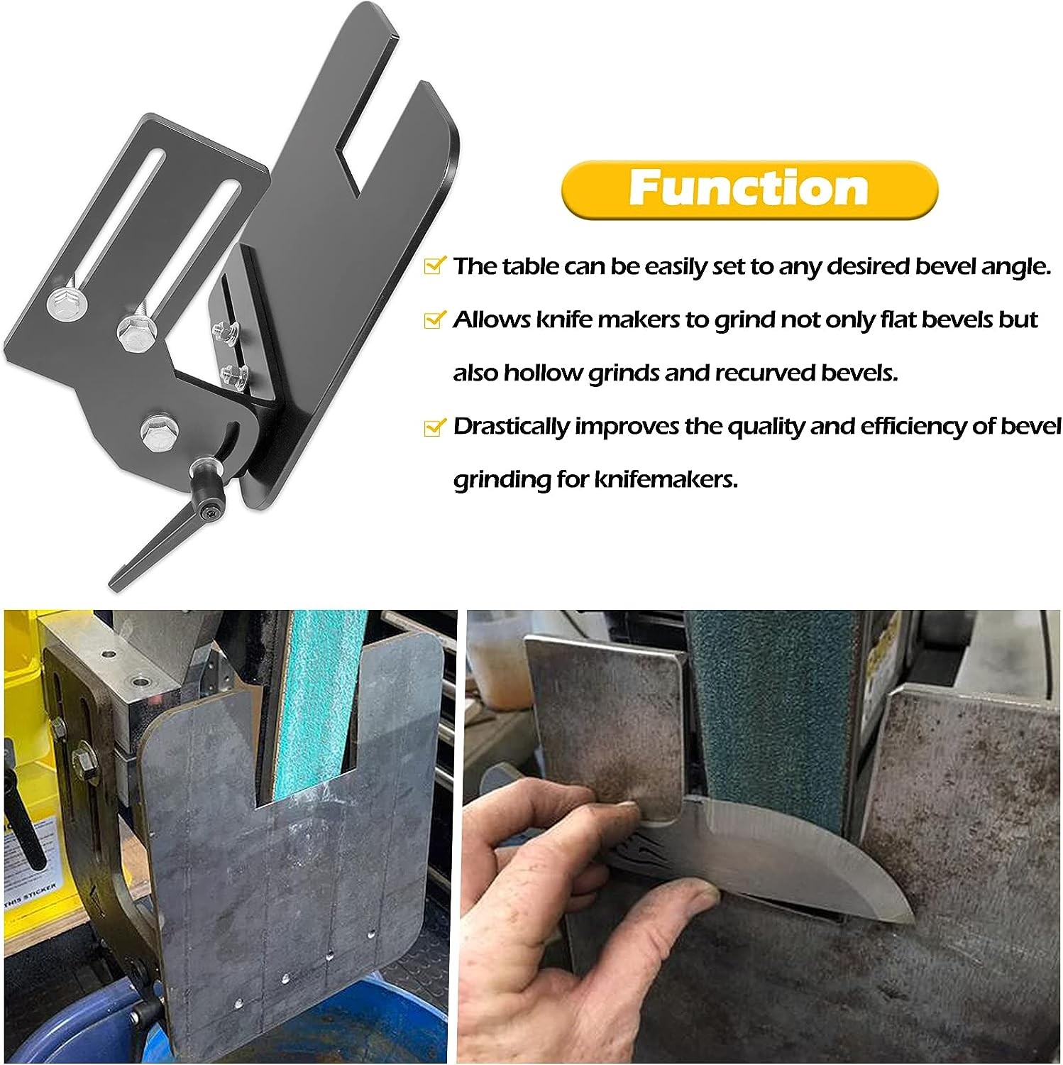 Belt Grinder Tilt Table Fits Most 2″x72″ Knife Grinders for Knife Bevels Making