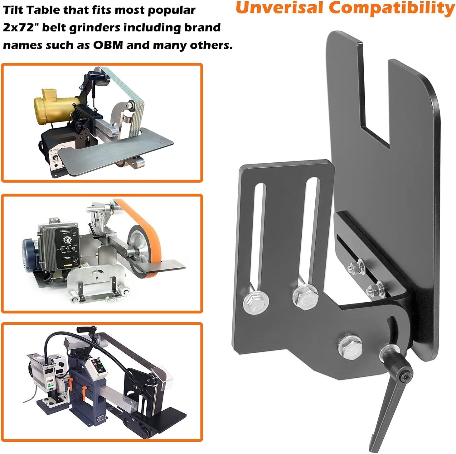 Belt Grinder Tilt Table Fit Most 2×72″ Knife Grinders For Knife Bevels Making
