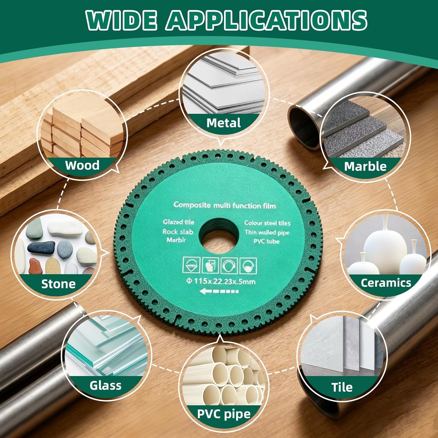 3/5/10 Pcs 4.5” Indestructible Disc for Grinder, Multipurpose Cutting & Grind…