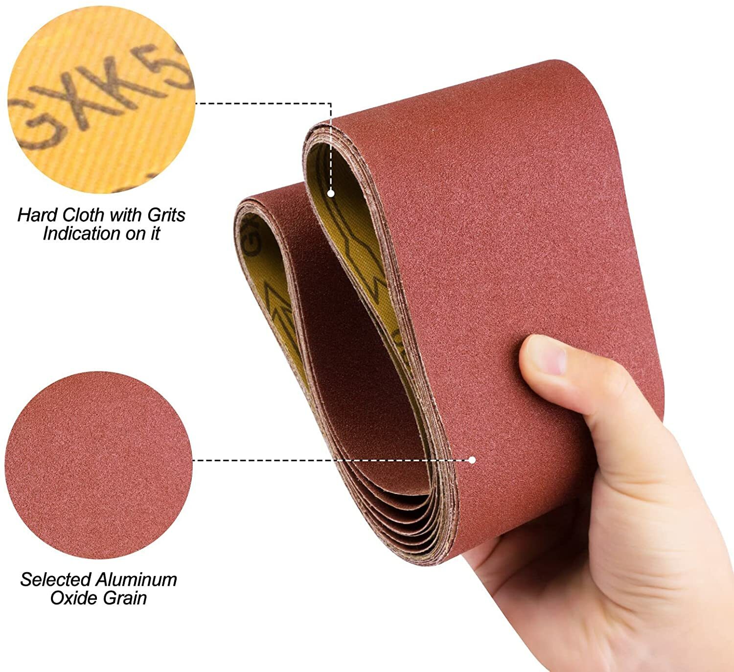 12PCS 4×24″ Sanding Belts 60 80 120 150 240 400 Grit Belt Sander Paper Sandpaper