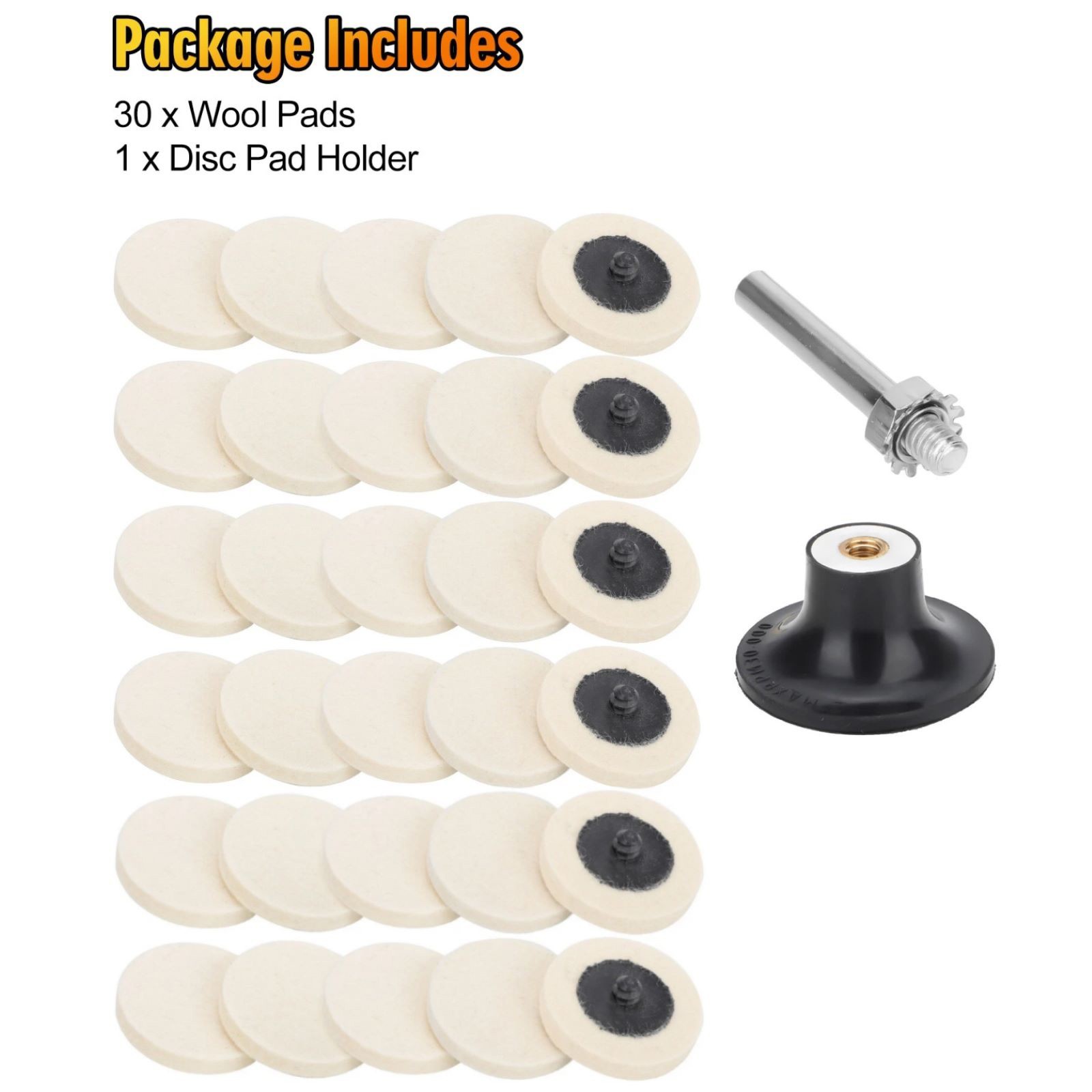 Fit a maximum speed of 30,000 RPM Polishing Buffing Pads 2 Inch Disc Pad Holder
