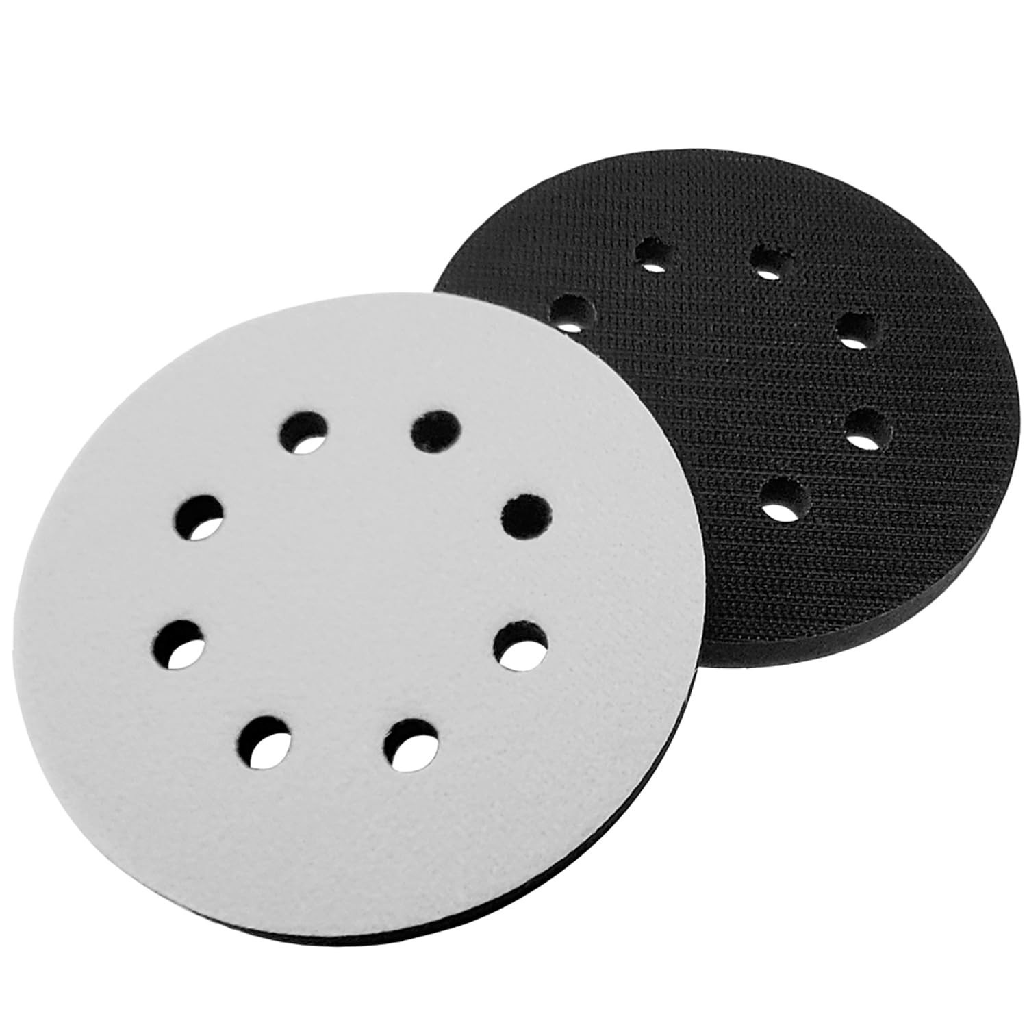 2 Pack 5 Inch 8 Holes Orbital Sander Foam Pad Backing Pad – Hook and Loop Sof…