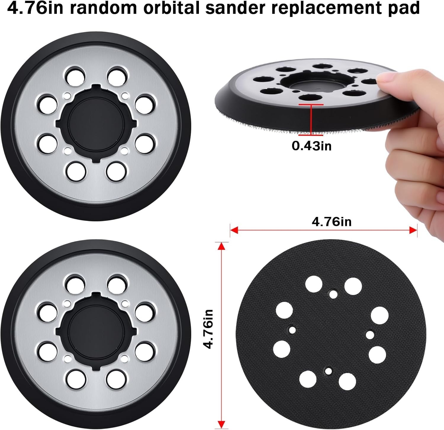 5-Inch Hook and Loop Sander Replacement Pad for DEWALT & Porter Cable