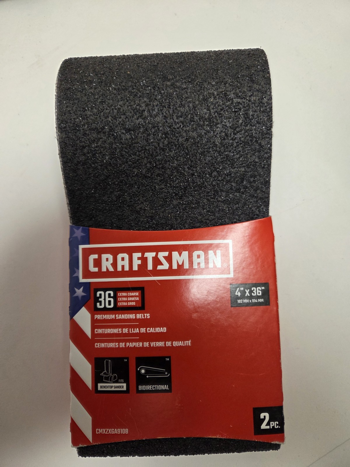 Craftsman 4″x 36″ LOT 36, 60, 80 and 120 Grits – 2 per pack BRAND NEW