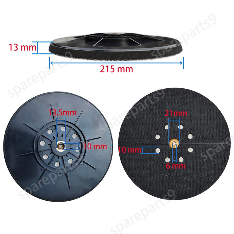 New 9″ 8 Hole Hook and Loop Sanding Disc Backing Pad for Drywall Orbital Sander