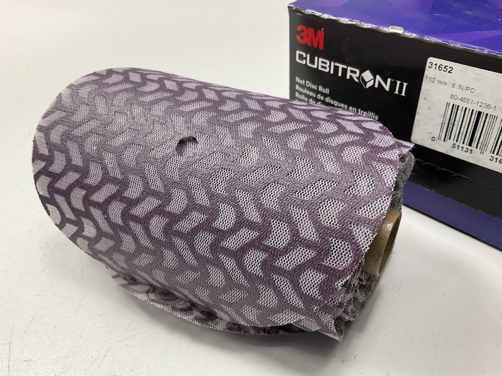 3M 31652 Cubitron II Net Sanding Abrasive Disc Roll, 150+, 6″, 50 Discs Total