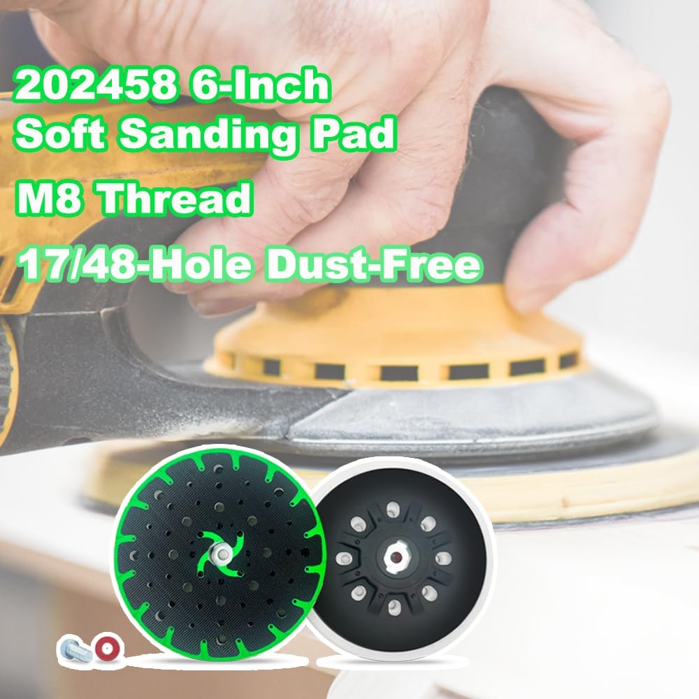 Upgraded 202458 6Inch 150mm Soft Sanding Pad,Compatible with Festool ETS 150/…