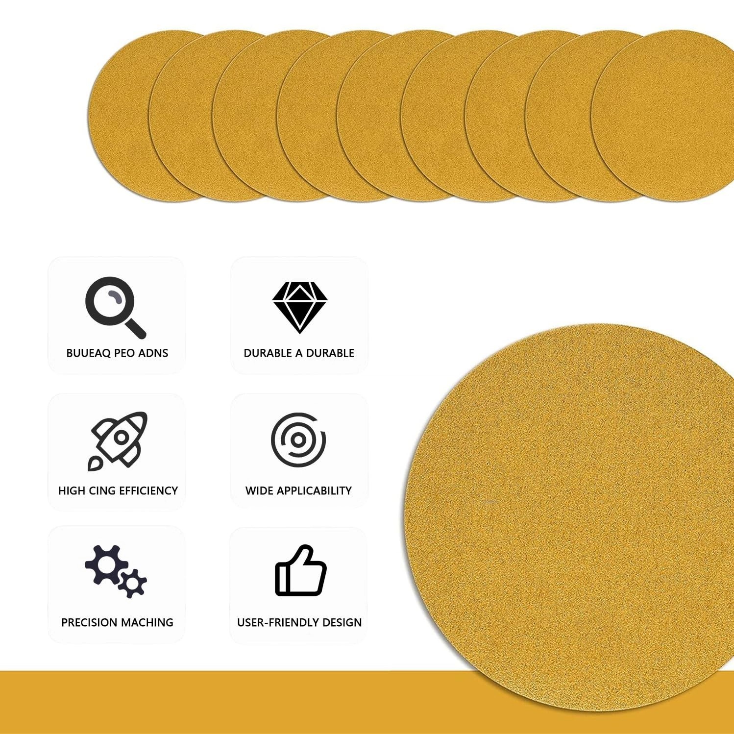 6 inch 150mm Self Adhesive Sanding Discs Sticky Backed Sandpaper 80 – 220 Grits