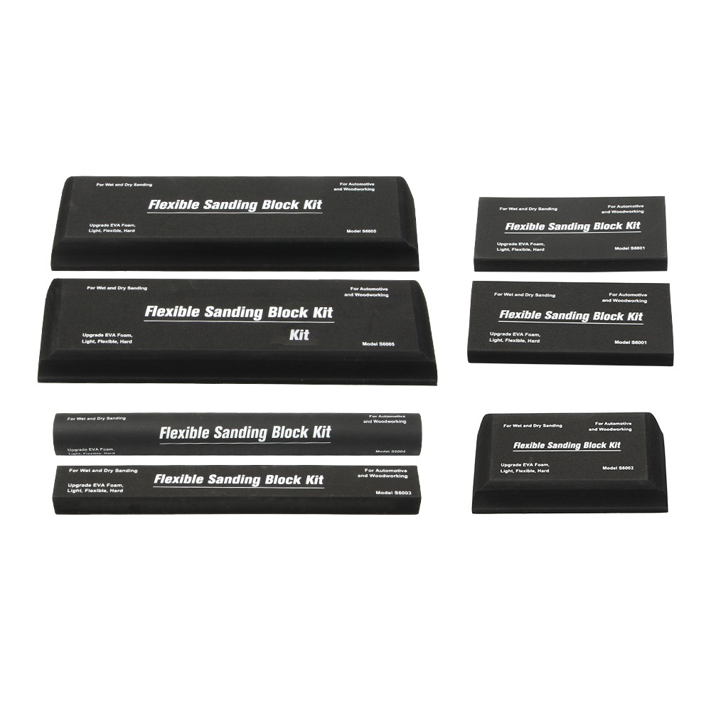 7Pcs Sanding Block Kit Flexible EVA Foam Wet or Dry for Automotive or Woodwork