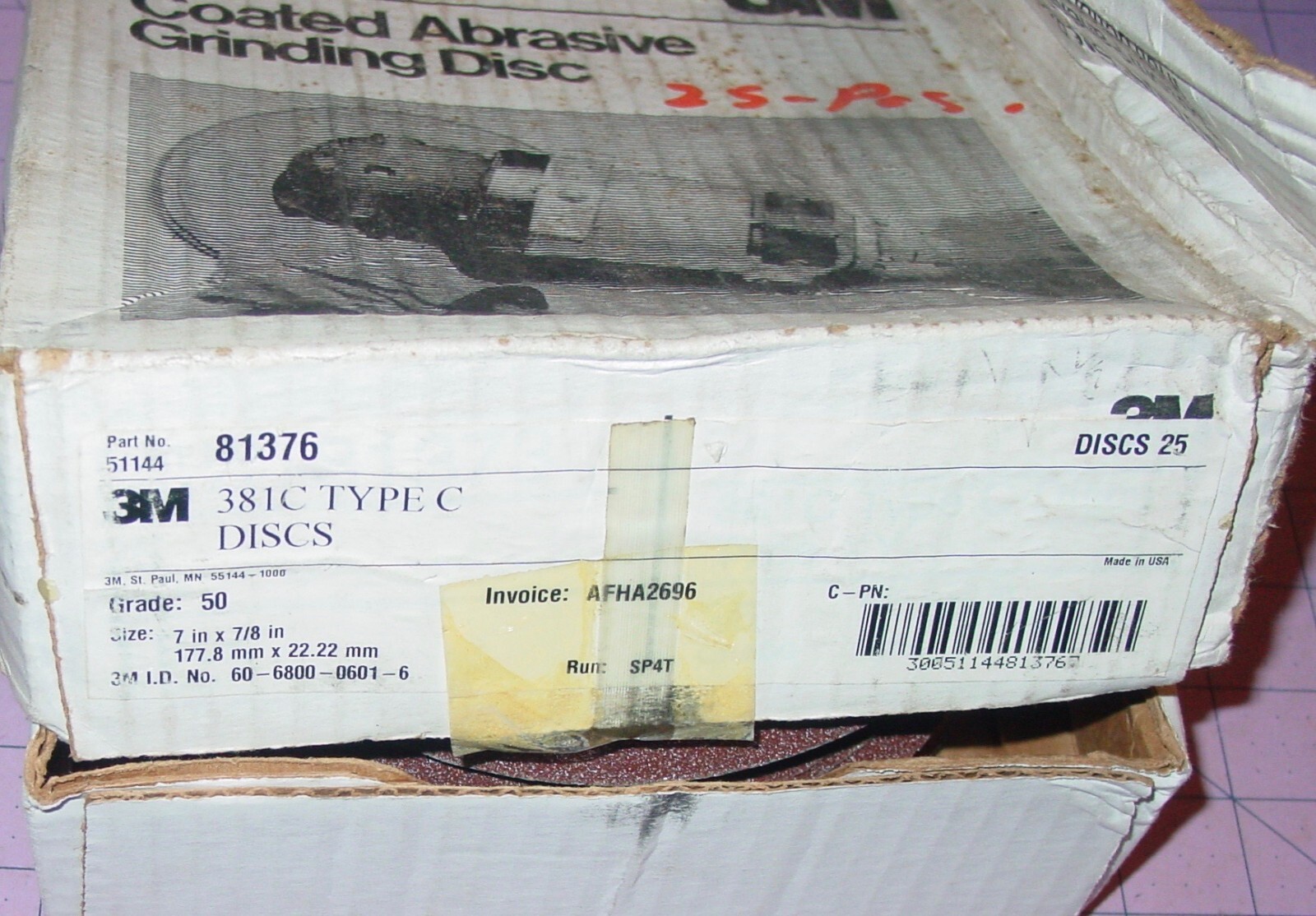 Fiber Resin Sanding 145 Discs Aluminum Oxide Large Mix Lot Sears Norton USA NOS