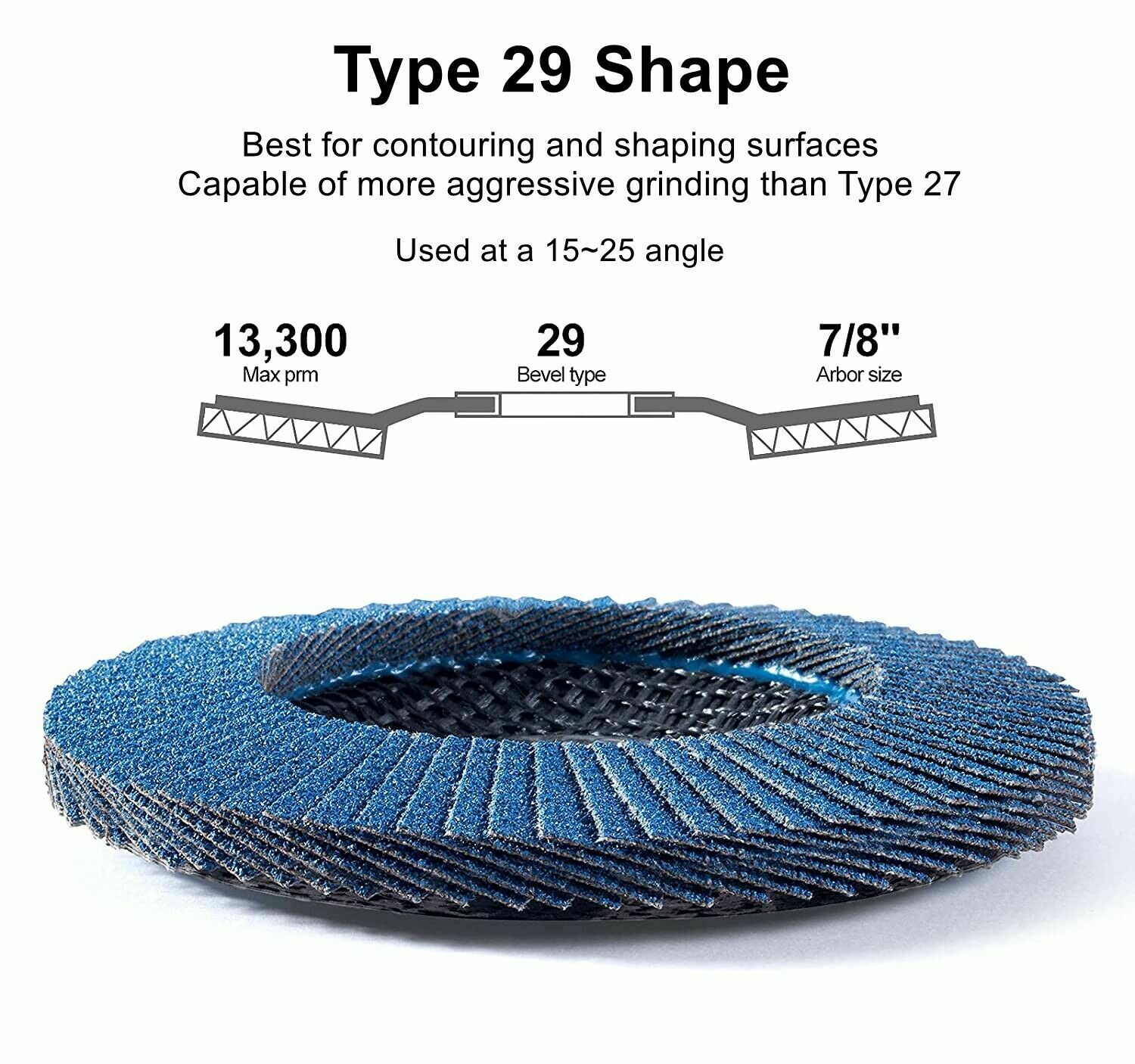 10Pack FLAP GRINDING SANDING DISCS 115mm 4.5″ 60 GRIT For WHEEL 4.5inch