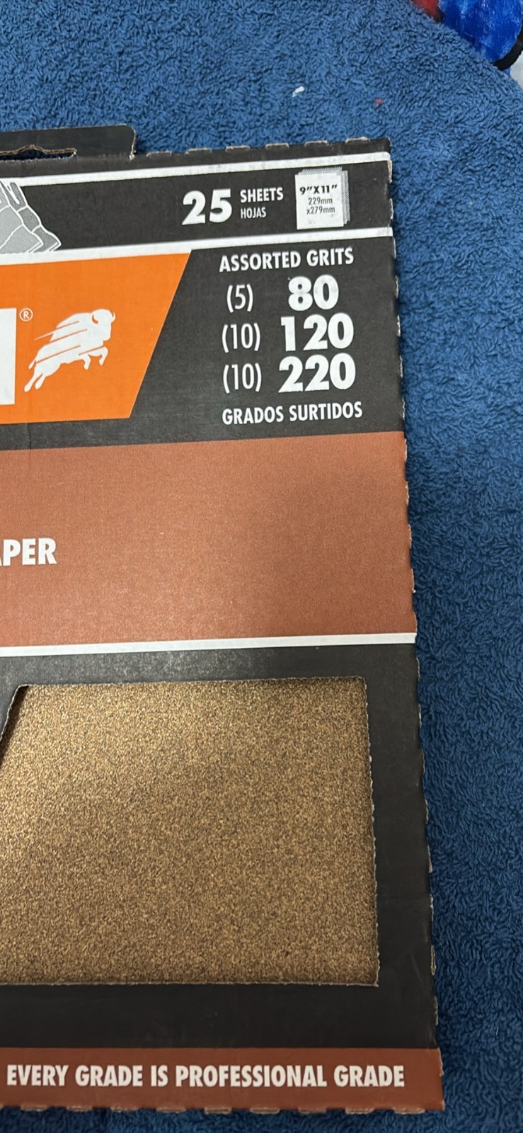 New Fandeli Contractor pack 25 sheets of Sandpaper Assorted Grits