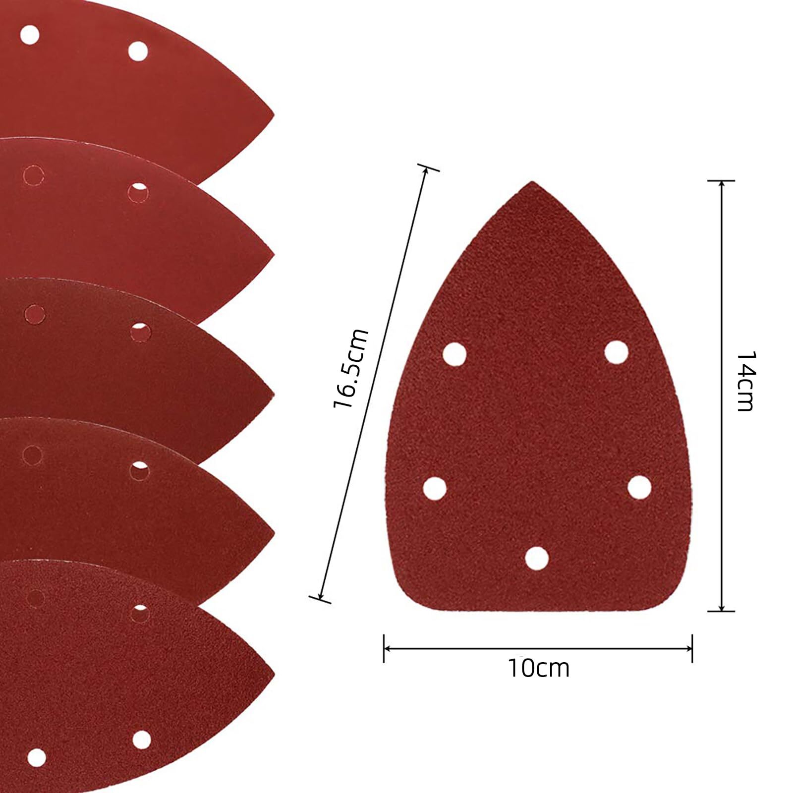 50 Pcs Mouse Detail Sanding Pads Palm Sandpaper 5 Hole Hook and Loop Sander Pads