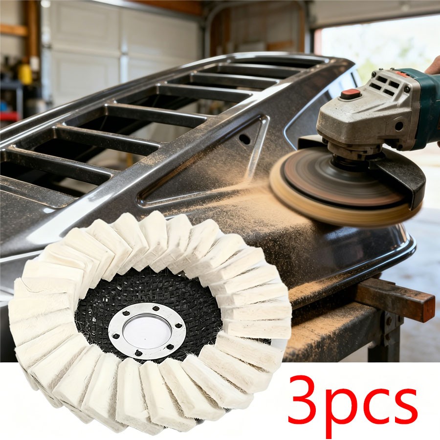 5″ Wool Felt Flap Disc Metal Working Polishing Buffing Wheel for Grinder