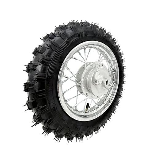 2.5-10 Inch Front Wheel Tire with 1.4 x 10 Inch Rim, Drum Brake and 12mm