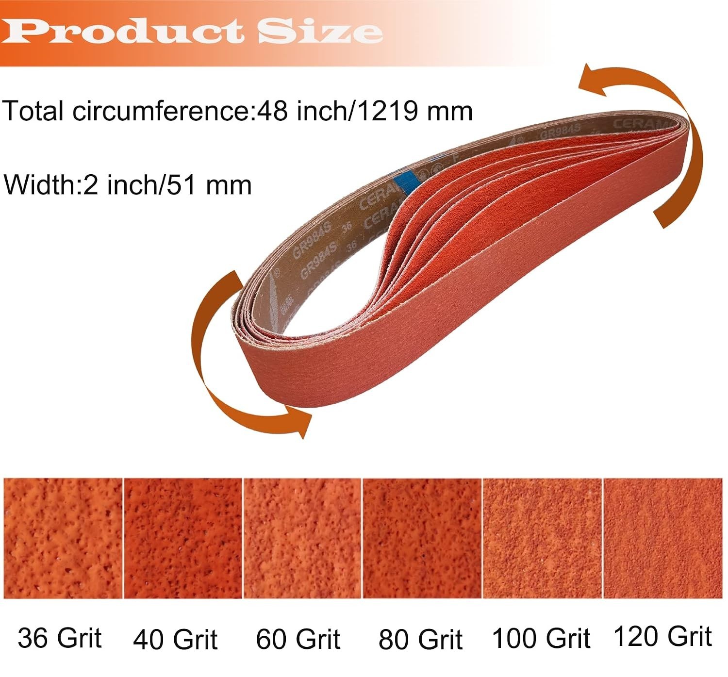 Versatile 2 x 48 Inch Ceramic Sanding Belts Kit – Ultimate Grinding Solution